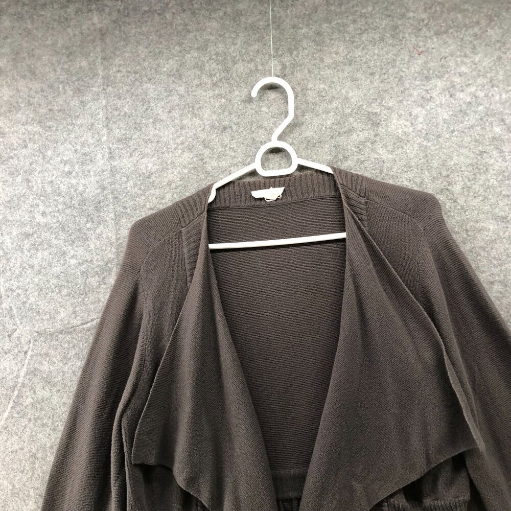 Eileen Fisher Organic Cotton Cardigan Womens M Brown Open Front Lightweight - Picture 3 of 8